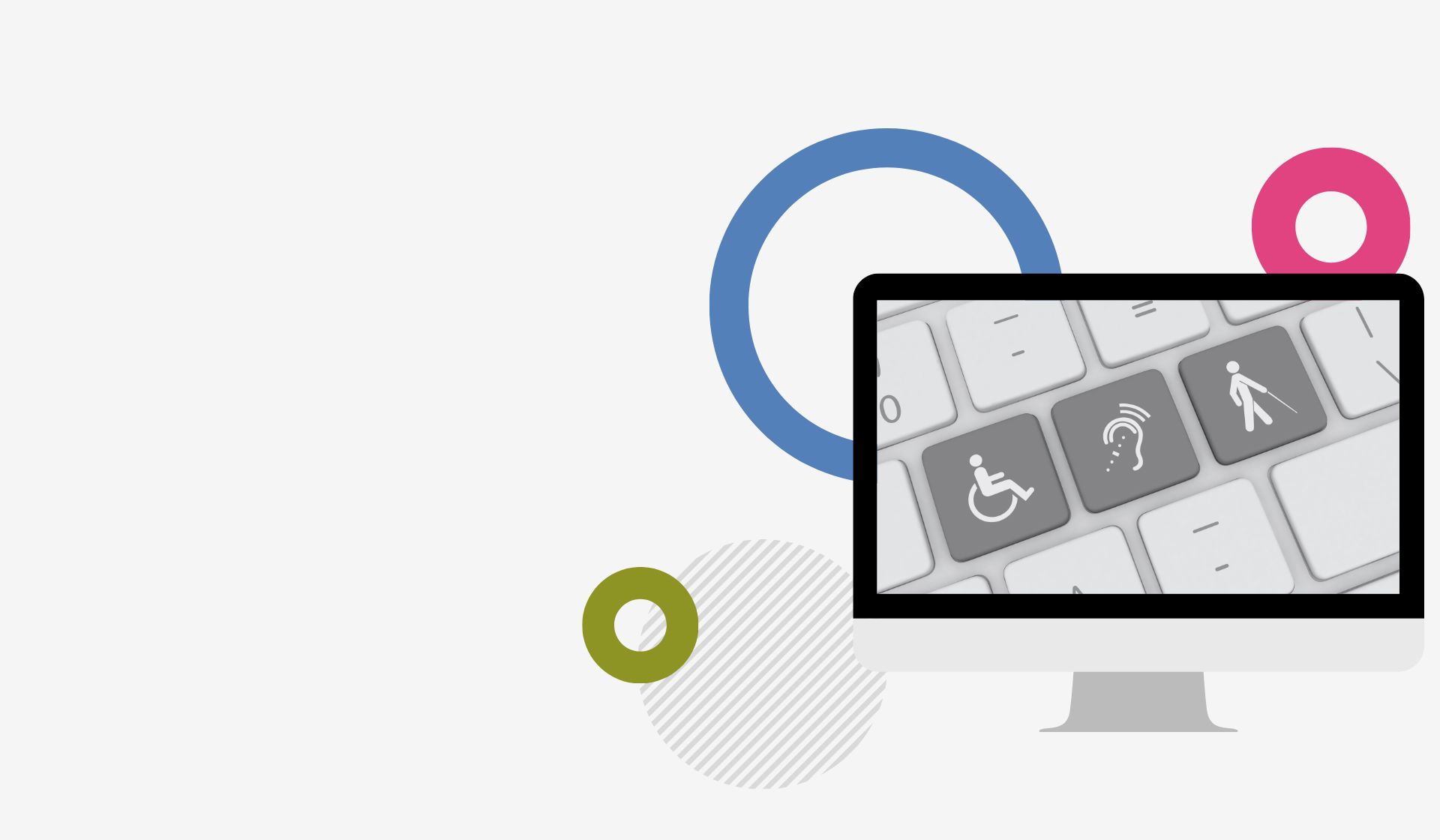 Visuel présentant la signalétique handicap pour illustrer l'accompagnement de Coexya sur la mise en conformité des supports numériques